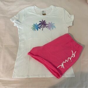 Victoria’s Secret PINK Campus T-Shirt and Boyfriend Shorts